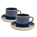 Zestaw kawowy 2 filiżanek z podstawkami