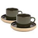 Zestaw kawowy 2 filiżanek z podstawkami
