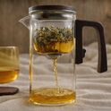 Szklany dzbanek przelewowy z zaparzaczem 