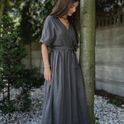 Sukienka lniana maxi