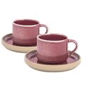Zestaw kawowy 2 filiżanek z podstawkami