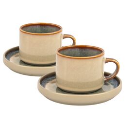 Zestaw kawowy 2 filiżanek z podstawkami