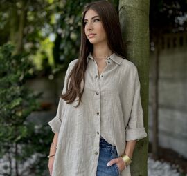 Koszula lniana oversize