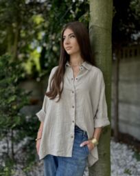 Koszula lniana oversize