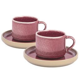 Zestaw kawowy 2 filiżanek z podstawkami