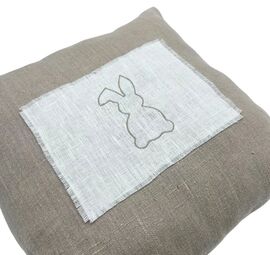 Poszewka lniana wielkanocna