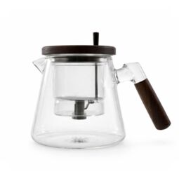 Szklany dzbanek przelewowy z zaparzaczem