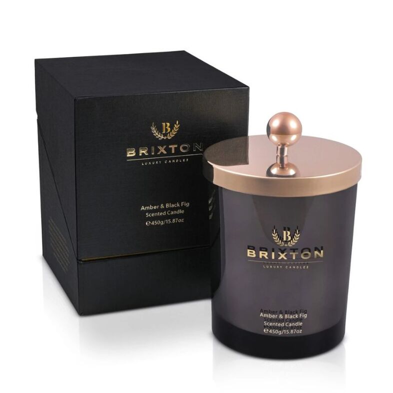 Świeca sojowa Amber & Black Fig 