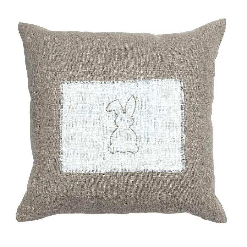 Poszewka lniana wielkanocna