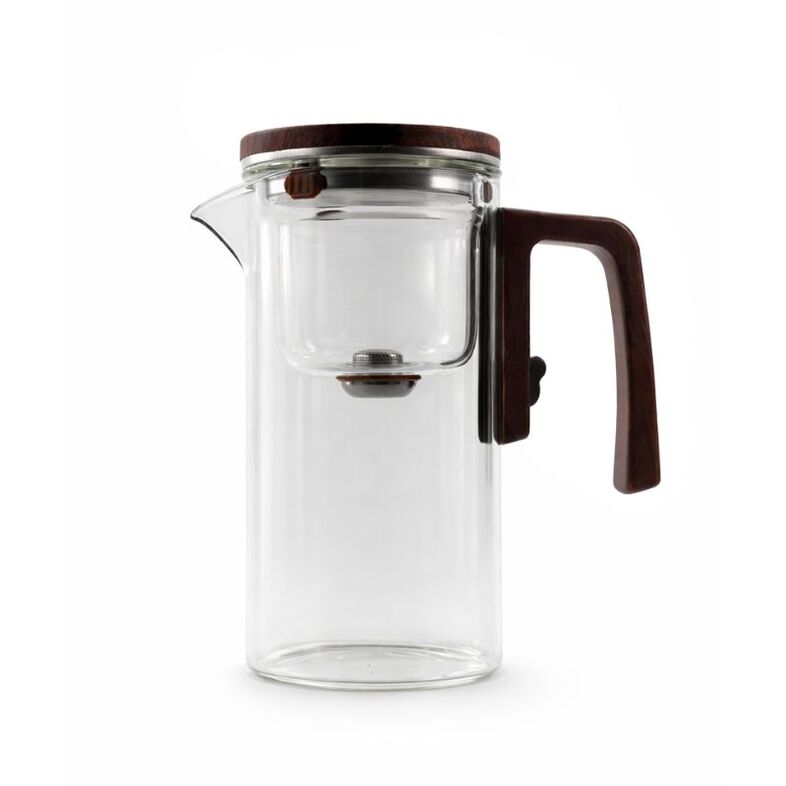 Szklany dzbanek przelewowy z zaparzaczem 