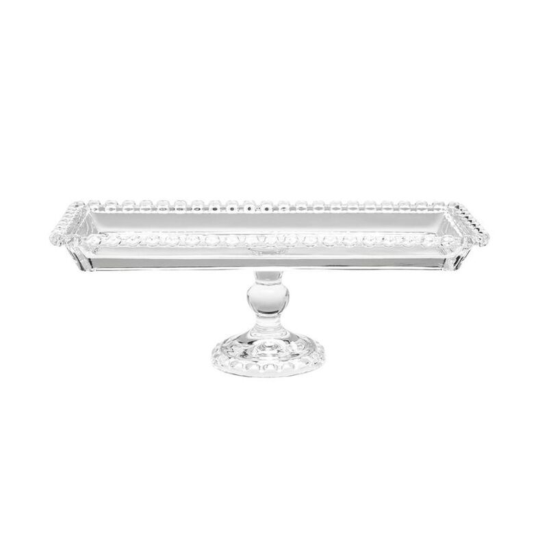 Prostokątna patera na stopce