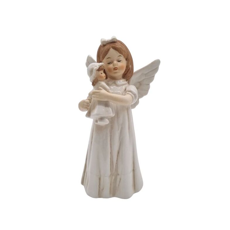 Aniołek ceramiczny z lalką